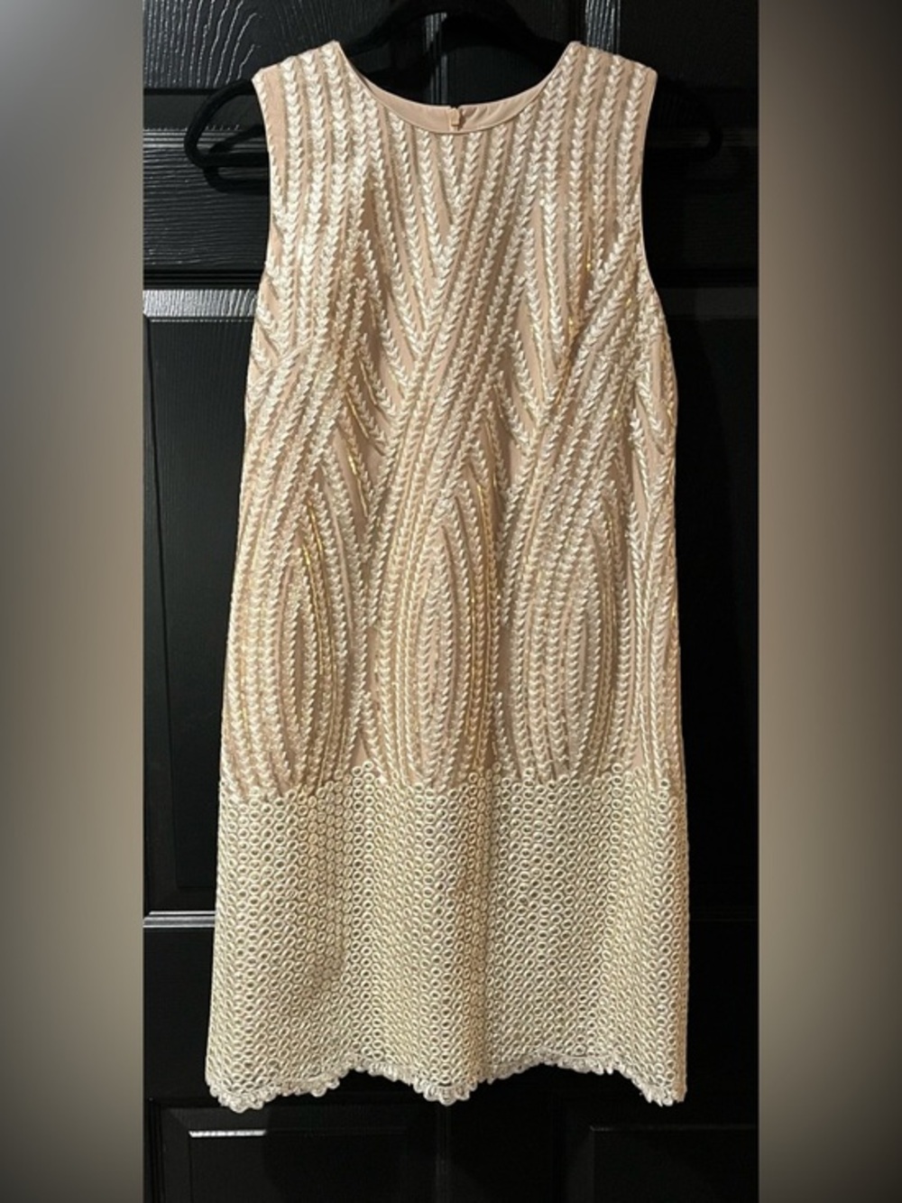 Badgley Mischka Phoebe Gold Sequined Dress